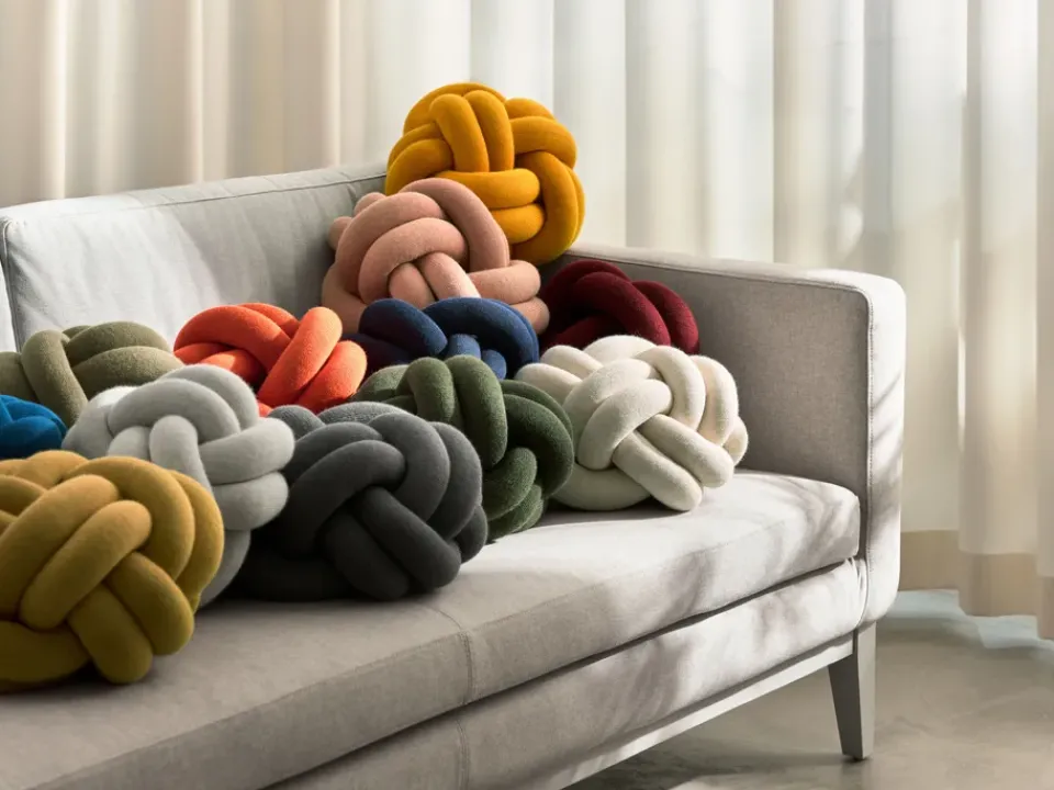 Cushions^Design House Stockholm Knot cushion, Yellow
