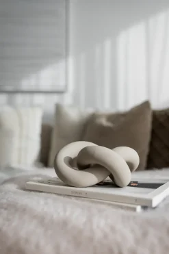 Hot Cooee Design Knot Table large decoration, sand Beige