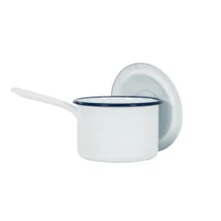 Saucepans^Kockums Jernverk Kockums saucepan with long handle 2.3 l, Kockums White (white) BlueWhite