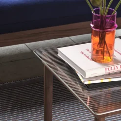 Coffee Tables^HAY Kofi coffee table, Oak-ribbed glass, 80 cm Beige