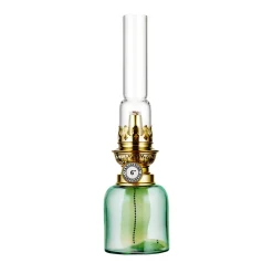 Oil & Kerosene Lamps^Karlskrona Lampfabrik Koholmen paraffin lamp, jade Green