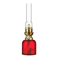 Oil & Kerosene Lamps^Karlskrona Lampfabrik Koholmen paraffin lamp, roby Red