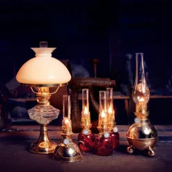 Oil & Kerosene Lamps^Karlskrona Lampfabrik Koholmen paraffin lamp, roby Red