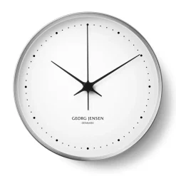 Wall Clocks^Georg Jensen Koppel wall clock white-stainless steel, Ø 30 cm GreySilver-colouredWhite