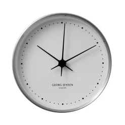 Wall Clocks^Georg Jensen Koppel wall clock white-stainless steel, Ø 10 cm Silver-colouredWhite