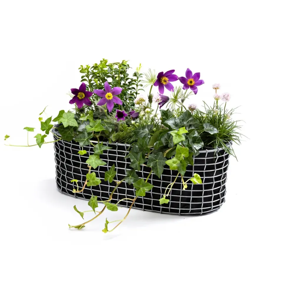 Balcony Furniture^KORBO balcony box, Acid-resistant steel Silver-coloured