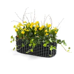 Balcony Furniture^KORBO balcony box, Acid-resistant steel Silver-coloured