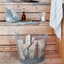 Clearance KORBO bin 16, galvanized steel Silver-coloured