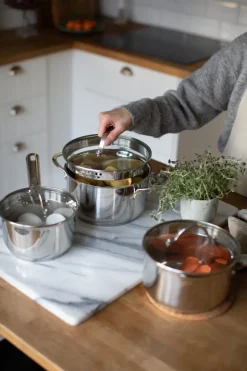 Outlet Dorre Kosmo saucepan set 3 pieces, Stainless steel Silver-coloured