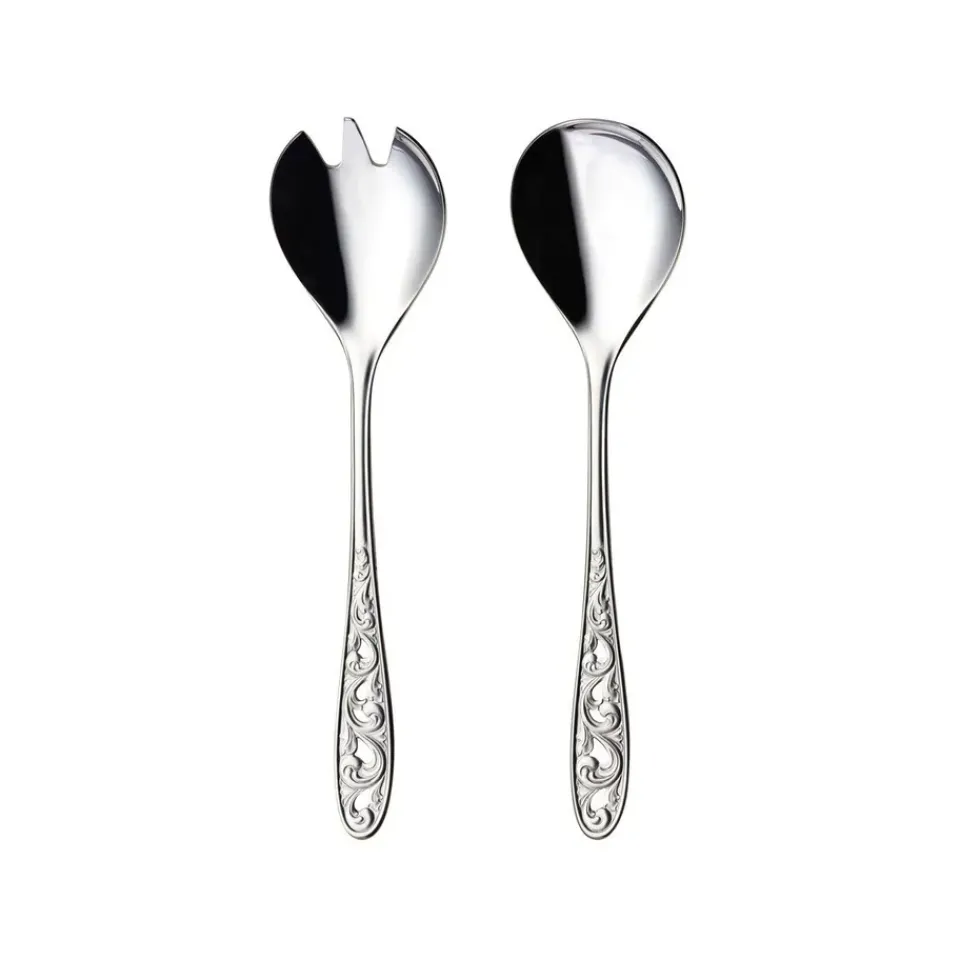 Salad Servers^Hardanger Bestikk Kristin salad set 2 pieces, Stainless steel Silver-coloured