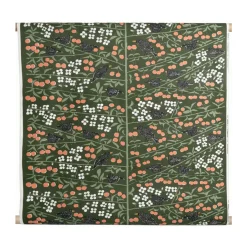 New Almedahls Körsbärsträdgården fabric, Dark Green