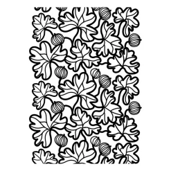 Fabric By The Metre|Oilcloths^Arvidssons Textil Krusbär oilcloth, Black-white BlackWhite