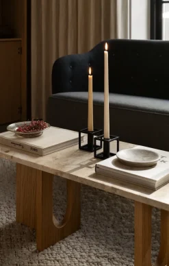 Candle Holders^Audo Copenhagen Kubus 1 candle holder, Black