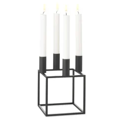 Advent Candle Holders^Audo Copenhagen Kubus 4 candle holder, Black