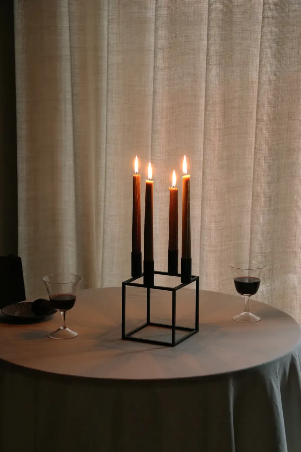 Advent Candle Holders^Audo Copenhagen Kubus 4 candle holder, Black
