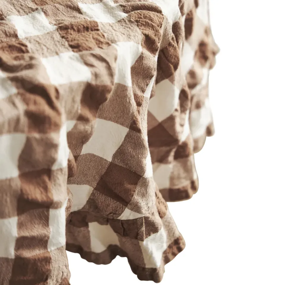New Boel & Jan Kullavik tablecloth Ø170 cm, Brown-white BrownWhite