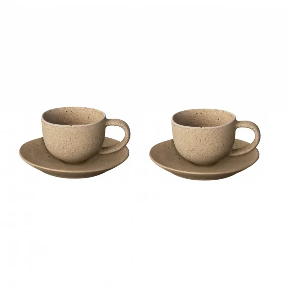 Glögg & Mulled Wine Mugs|Espresso Cups^Blomus Kumi espresso cup with saucer 6 cl 2-pack, Fungi Beige