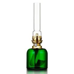 Oil & Kerosene Lamps^Karlskrona Lampfabrik Kungsholmen paraffin lamp, Green