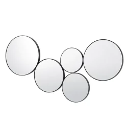Wall Mirrors^Broste Copenhagen Kunst mirror, Black