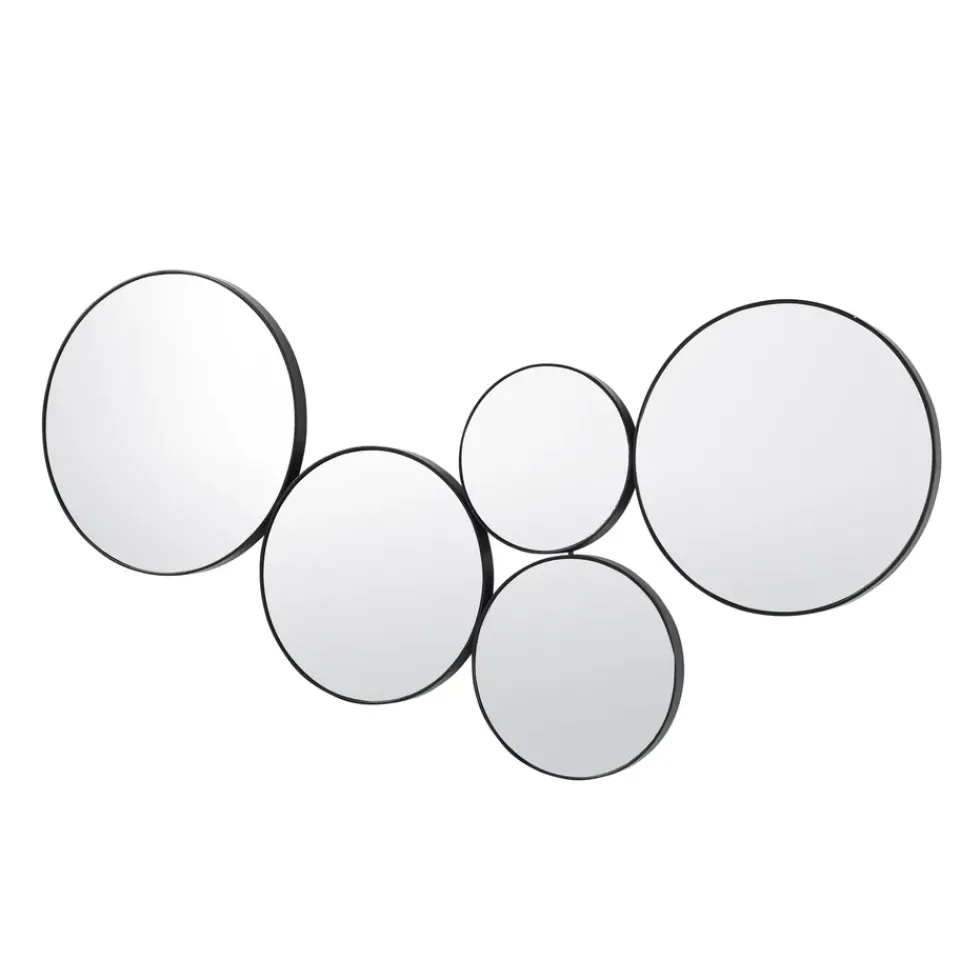 Wall Mirrors^Broste Copenhagen Kunst mirror, Black