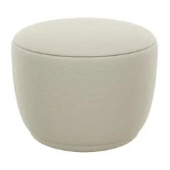 Sitting Poufs^Blomus Kuon ottoman Ø48x45 cm, Boucla Beige