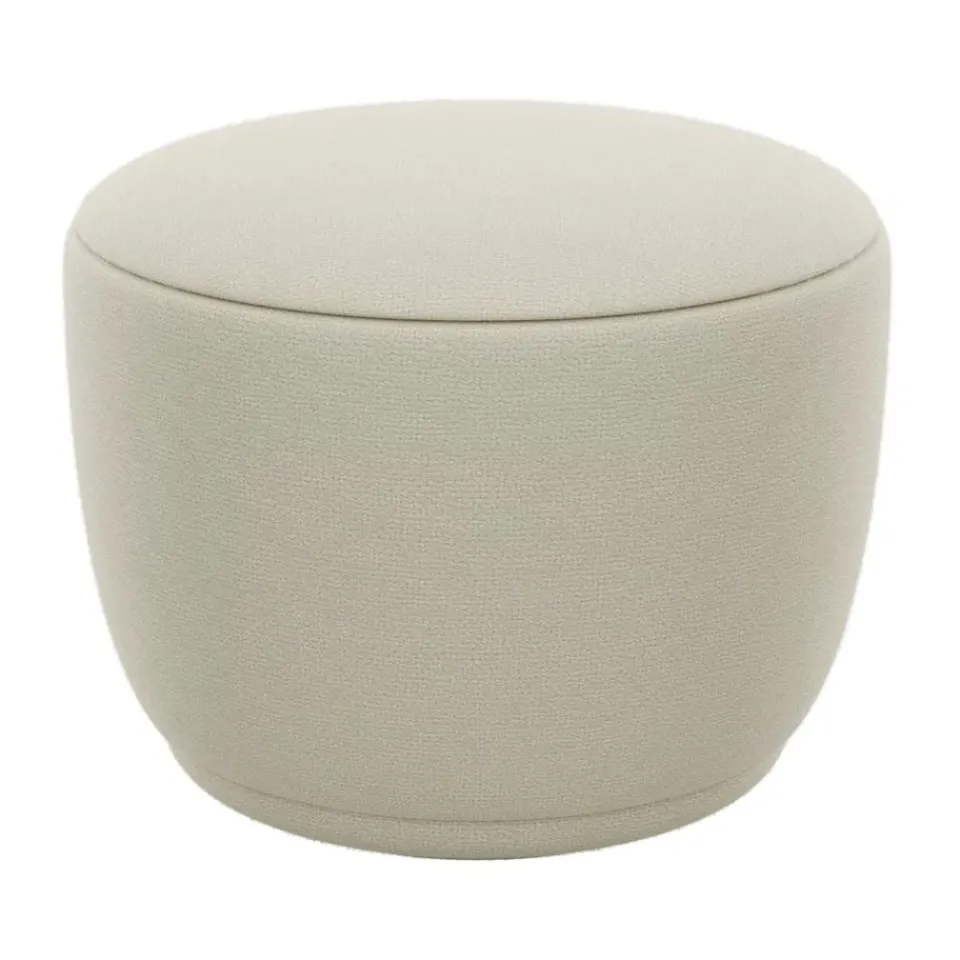 Sitting Poufs^Blomus Kuon ottoman Ø48x45 cm, Boucla Beige