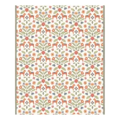 Best Ekelund Linneväveri Kurbitsblom cotton throw 140x170 cm, Multi