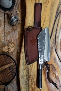 Hot Satake Kuro mori with saia/case, 19.5 cm BlackSilver-coloured