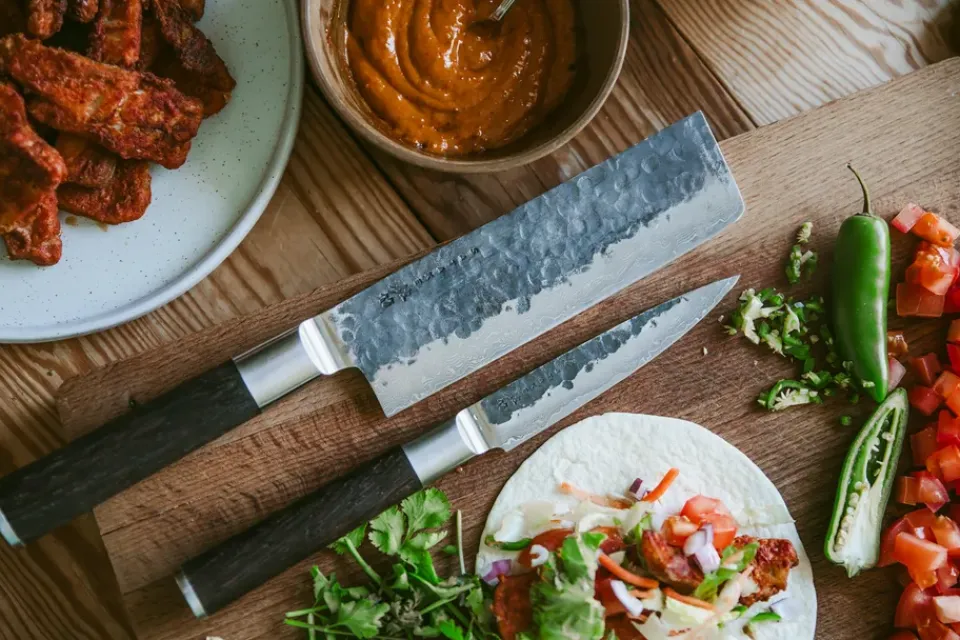 Meat Cleavers|Japanese Knives^Satake Kuro Nakiri 18 cm with petty 11 cm, 2 pieces BlackSilver-coloured