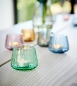 Bitz Kusintha tea light holder 7.5 cm 2-pack, Amber Yellow