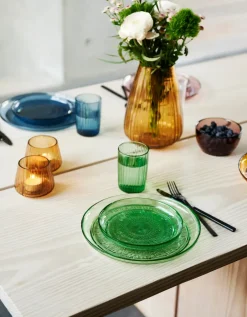 Bitz Kusintha tea light holder 7.5 cm 2-pack, Amber Yellow