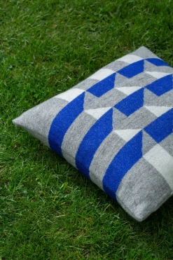 Cushions^Røros Tweed Kvam cushion 50x50 cm, Blue BlueGrey