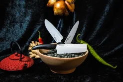 Kyocera FK ceramic santoku knife, 16 cm WhiteBlack