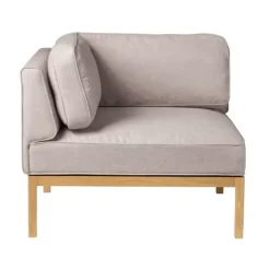 Discount FDB Møbler L37 7-9-13 sofa module, left-hand corner 90 cm, Stone-lacquered oak Beige