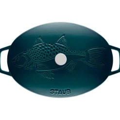 Clearance STAUB La Mer oval casserole dish - three layered enamel, 32 cm Turquoise