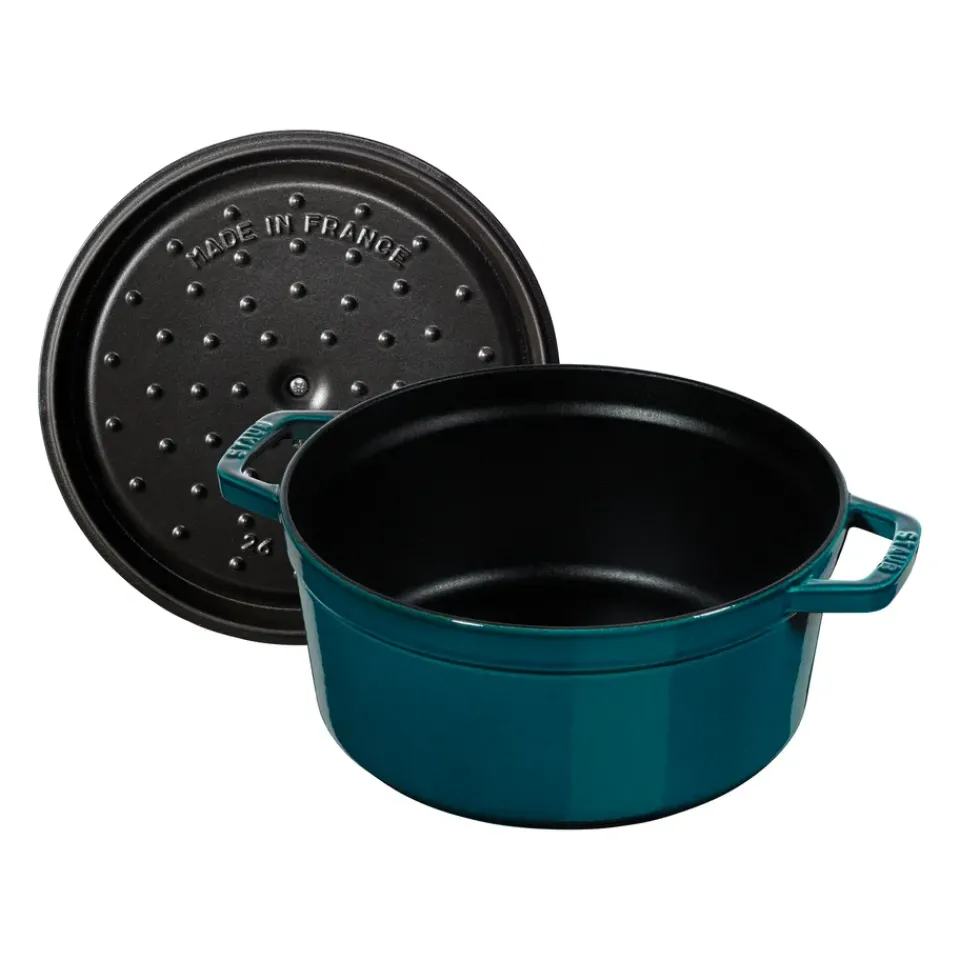 Best STAUB La Mer round casserole dish - three layered enamel, 5.2 l Blue