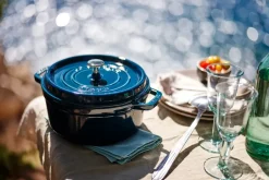 STAUB La Mer round casserole dish - three layered enamel, 6.7 l Blue