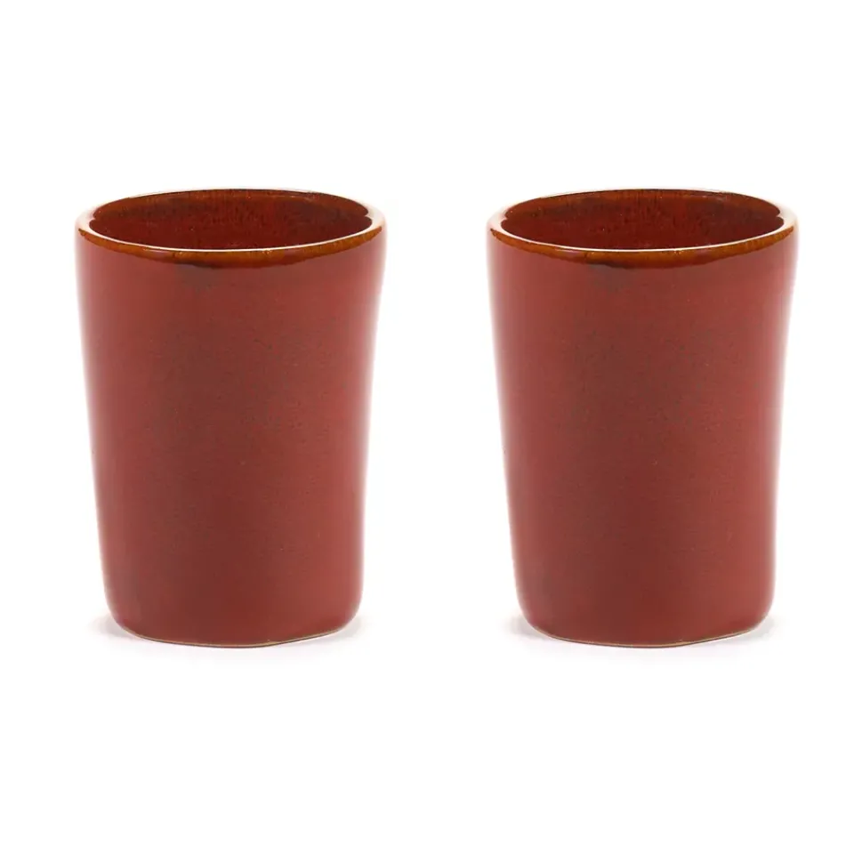 Clearance Serax La Mère espresso cup 7 cl 2-pack, Venetian Red