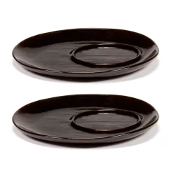 Outlet Serax La Mère saucer for coffee cup Ø14.5 cm 2-pack, Dark Brown