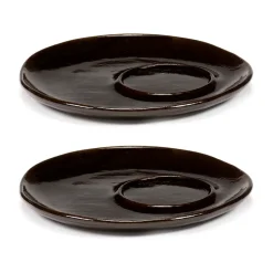 New Serax La Mère saucer for espresso cup Ø11 cm 2-pack, Dark Brown
