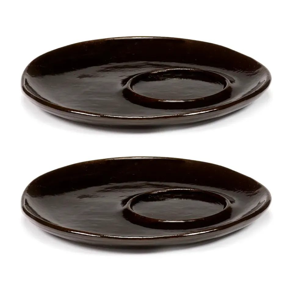 New Serax La Mère saucer for espresso cup Ø11 cm 2-pack, Dark Brown