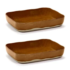 Oven Dishes^Serax La Nouvelle Table baking dish No10 22x30 cm 2-pack, Brown