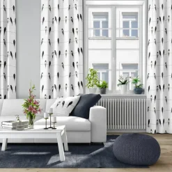Arvidssons Textil Ladusvalor fabric, White