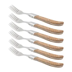 Other Knives^Hâws Laguiole By grill knife 6-pack, Oak BrownSilver-coloured