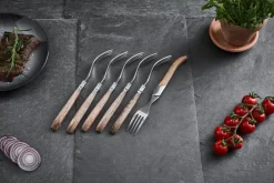 Other Knives^Hâws Laguiole By grill knife 6-pack, Oak BrownSilver-coloured