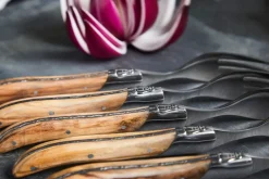 Other Knives^Hâws Laguiole By grill knife 6-pack, Olive BrownSilver-coloured