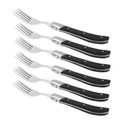 New Hâws Laguiole By grill knife 6-pack, Black Wood BlackSilver-coloured