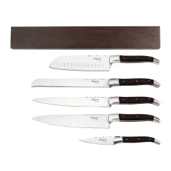 Knife Sets^Hâws Laguiole by knife set with magnetic strip 6-piece, Wenge BrownSilver-coloured