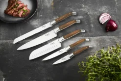 Clearance Hâws Laguiole By knife set 5-piece, Olive BrownSilver-coloured