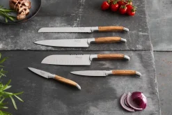 Clearance Hâws Laguiole By knife set 5-piece, Olive BrownSilver-coloured